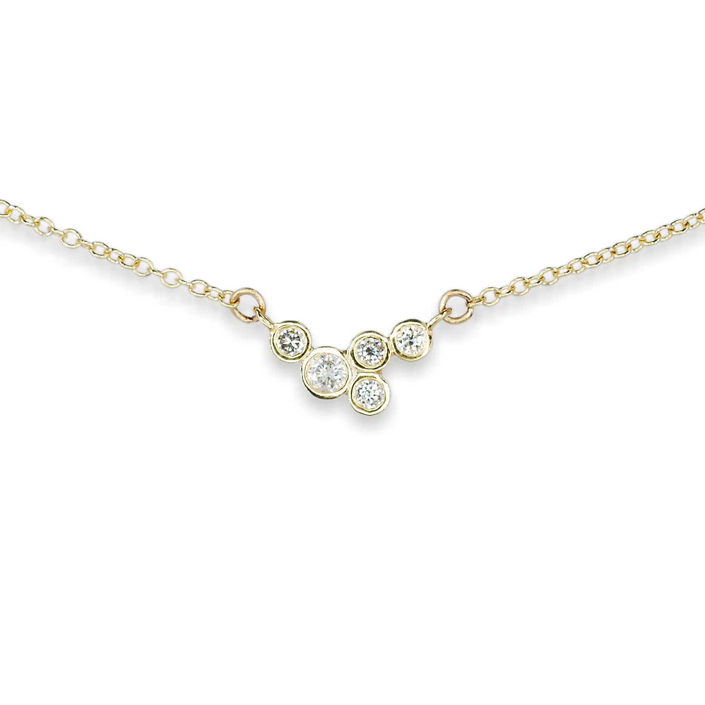 Pendant Sleidrydd Diemwnt Gwyrdd Aur Melyn 9ct