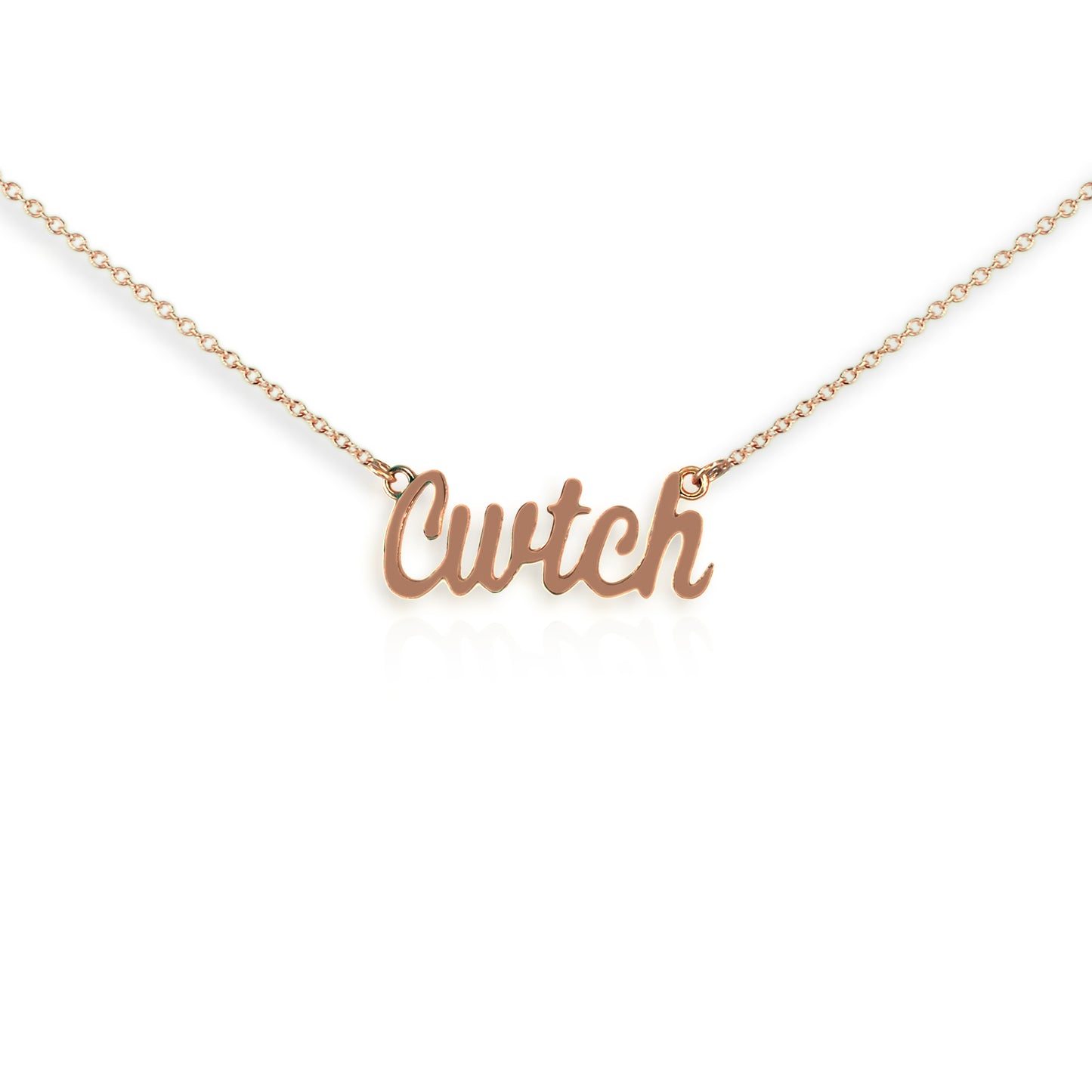 Pendant Cwtch Llofnod Aur Rhosyn 9ct