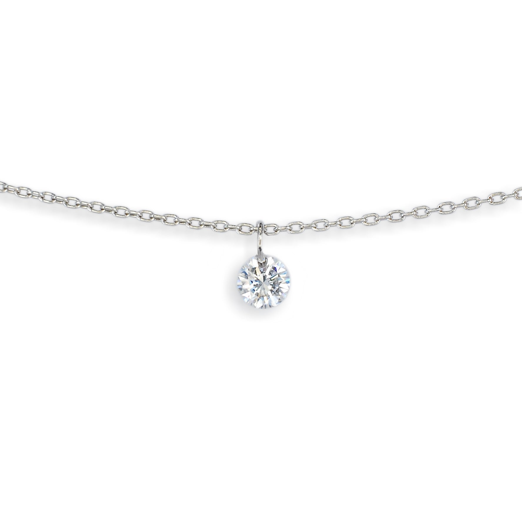 Platinum Floating Diamond Pendant – Barr Co Jewellery