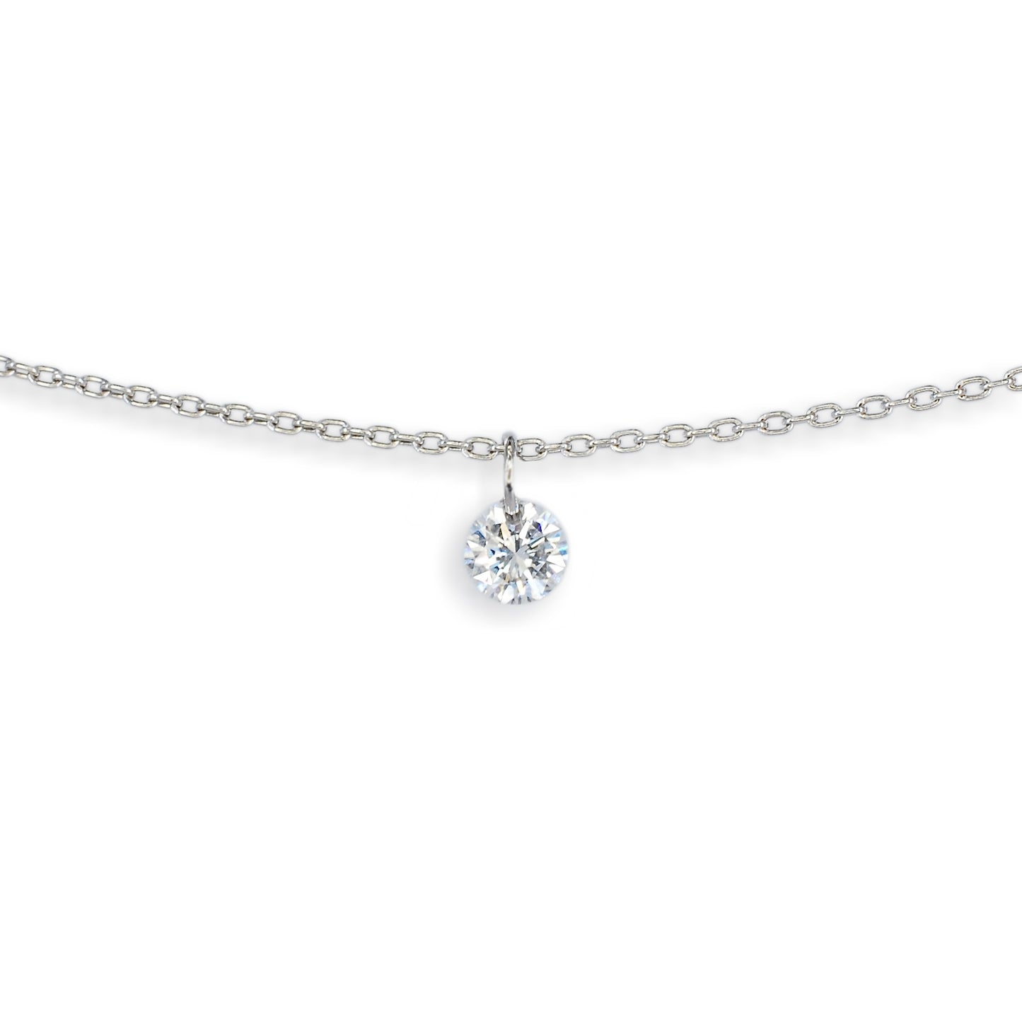 Platinum Floating Diamond Pendant