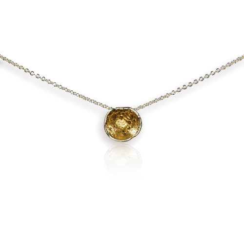 Pendant Mini Organig Arian ac Aur