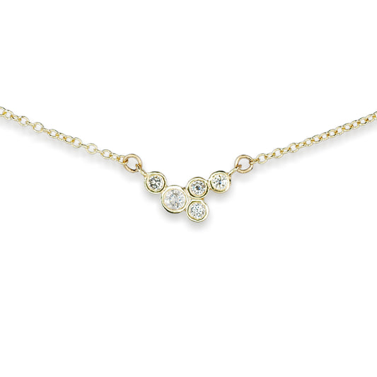 Pendant Sleidrydd Diemwnt Gwyrdd Aur Melyn 9ct