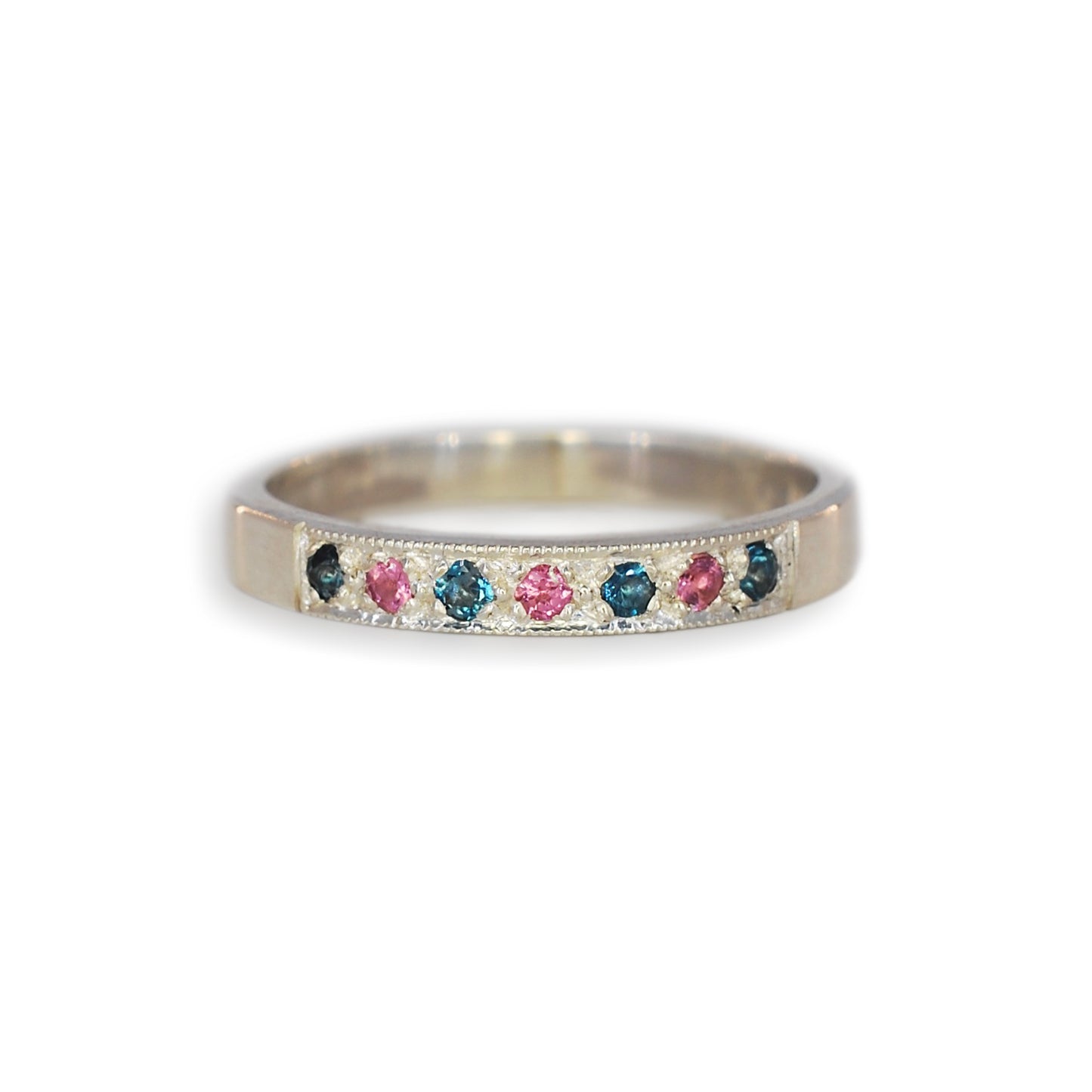 Silver 7 Stone 1/2 Eternity Ring