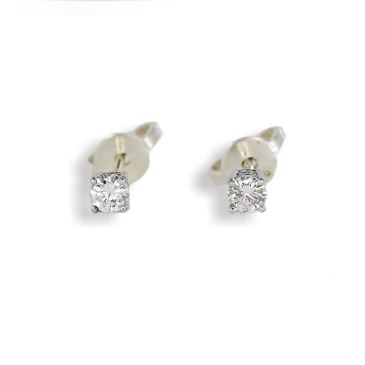 9ct White Gold Diamond Studs