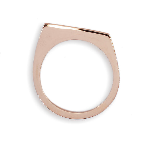 9ct Rose Gold Angled Signet Ring