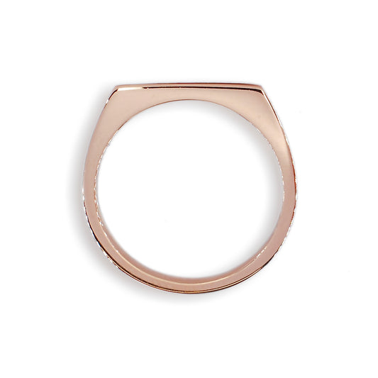 9ct Rose Gold Slim Signet Ring