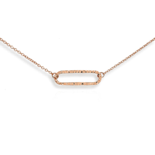 Unity 9ct Rose Gold Textured Pendant