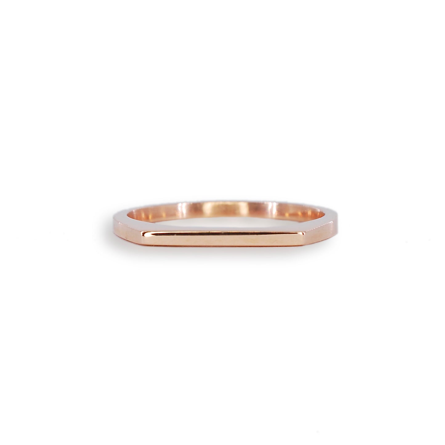 9ct Rose Gold Slim Signet Ring