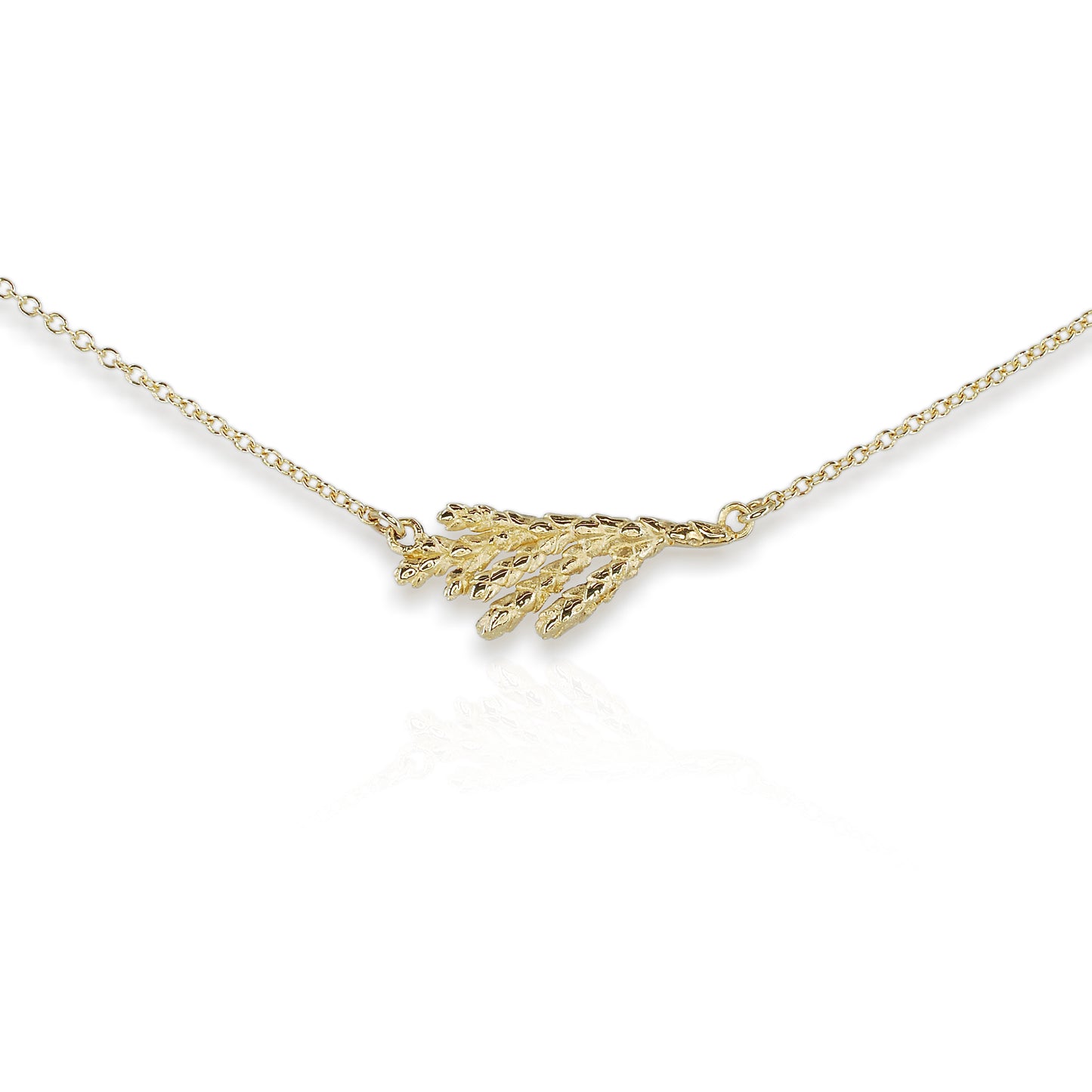 9ct Yellow Gold Fern Pendant