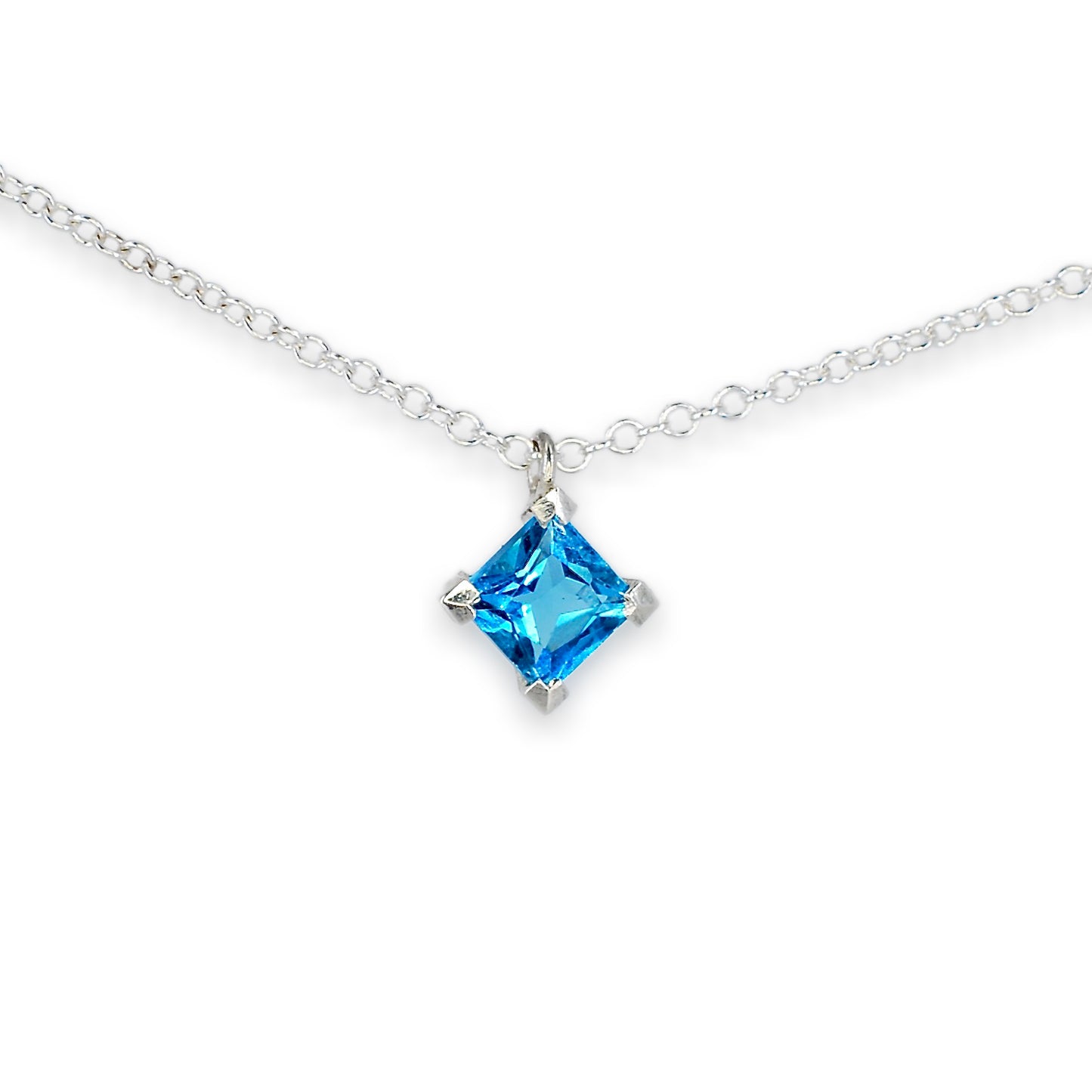 Silver Blue Topaz Pendant