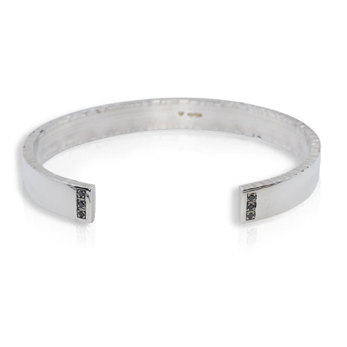 Unity Silver Diamond Bangle