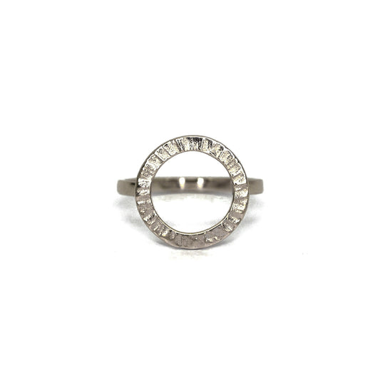 Cylch Silver Textured Ring