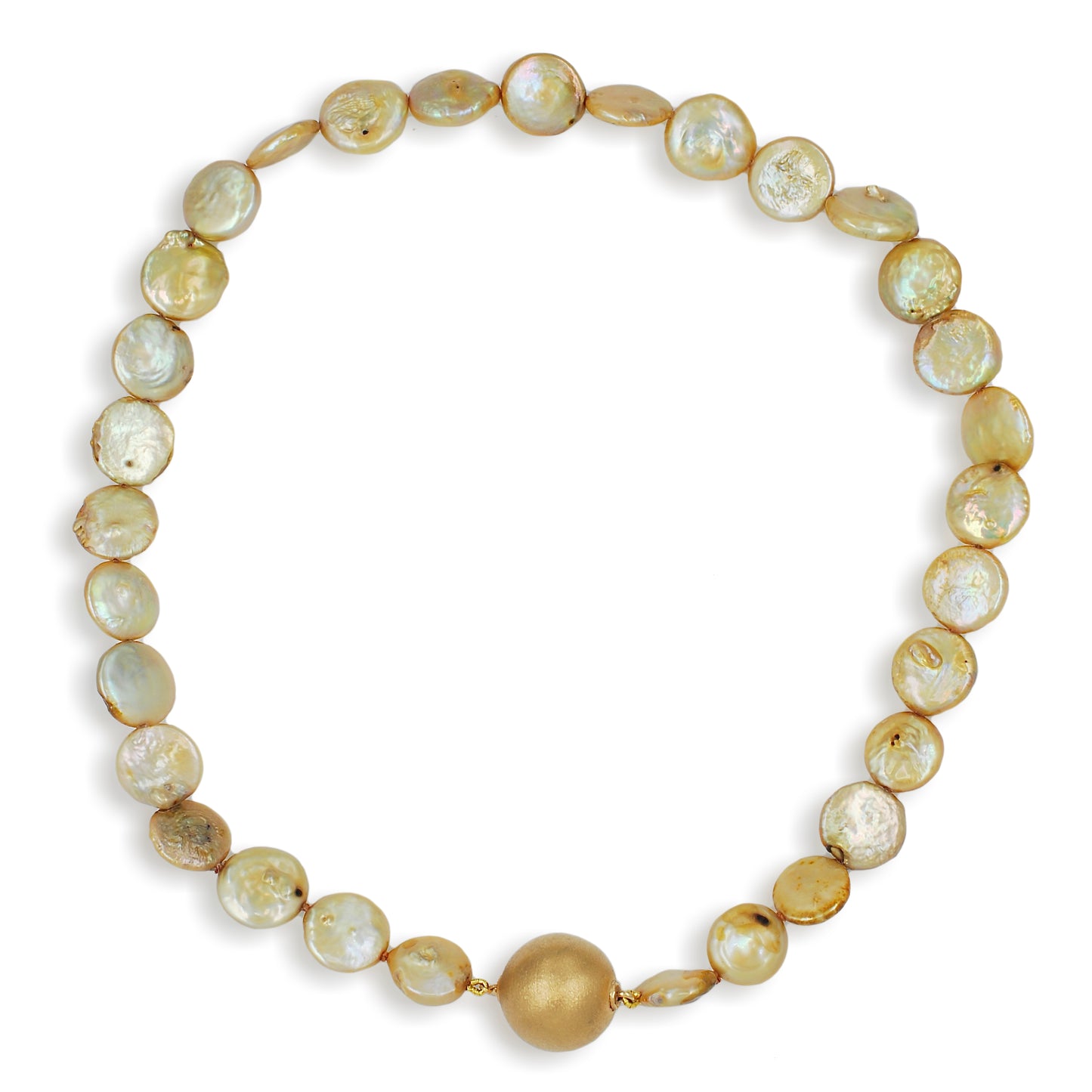 Gold Coin Pearls with Feature Clasp
