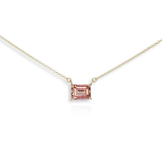 18ct Yellow Gold Peach Tourmaline Pendant