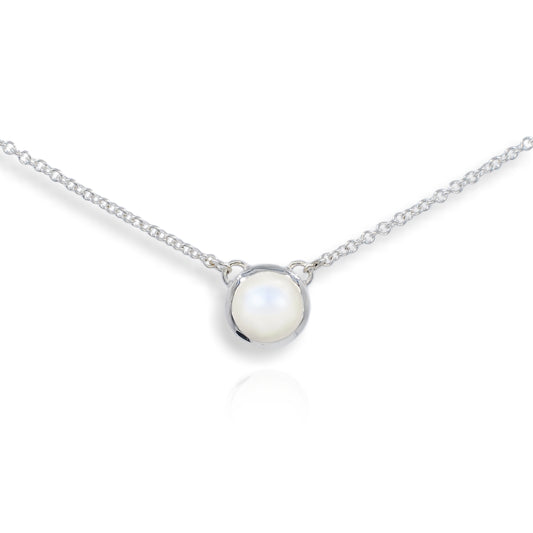 Atomic Silver Pearl Pendant