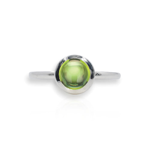 Atomic Silver Peridot Ring