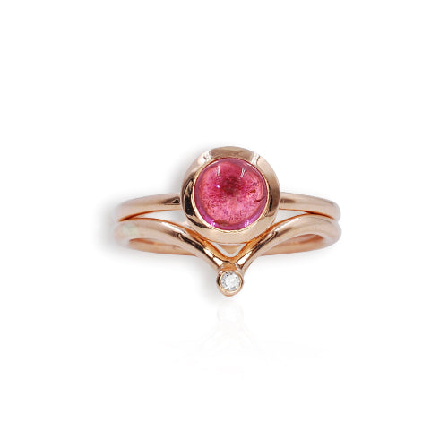 Atomic 9ct Rose Gold Pink Tourmaline Ring