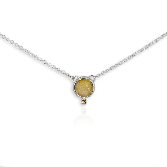 Silver Rutilated Quartz Pendant