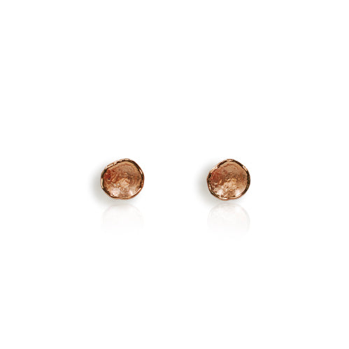 Organic 9ct Rose Gold Mini Earrings
