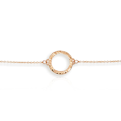 9ct Rose Gold Mini Cylch Bracelet