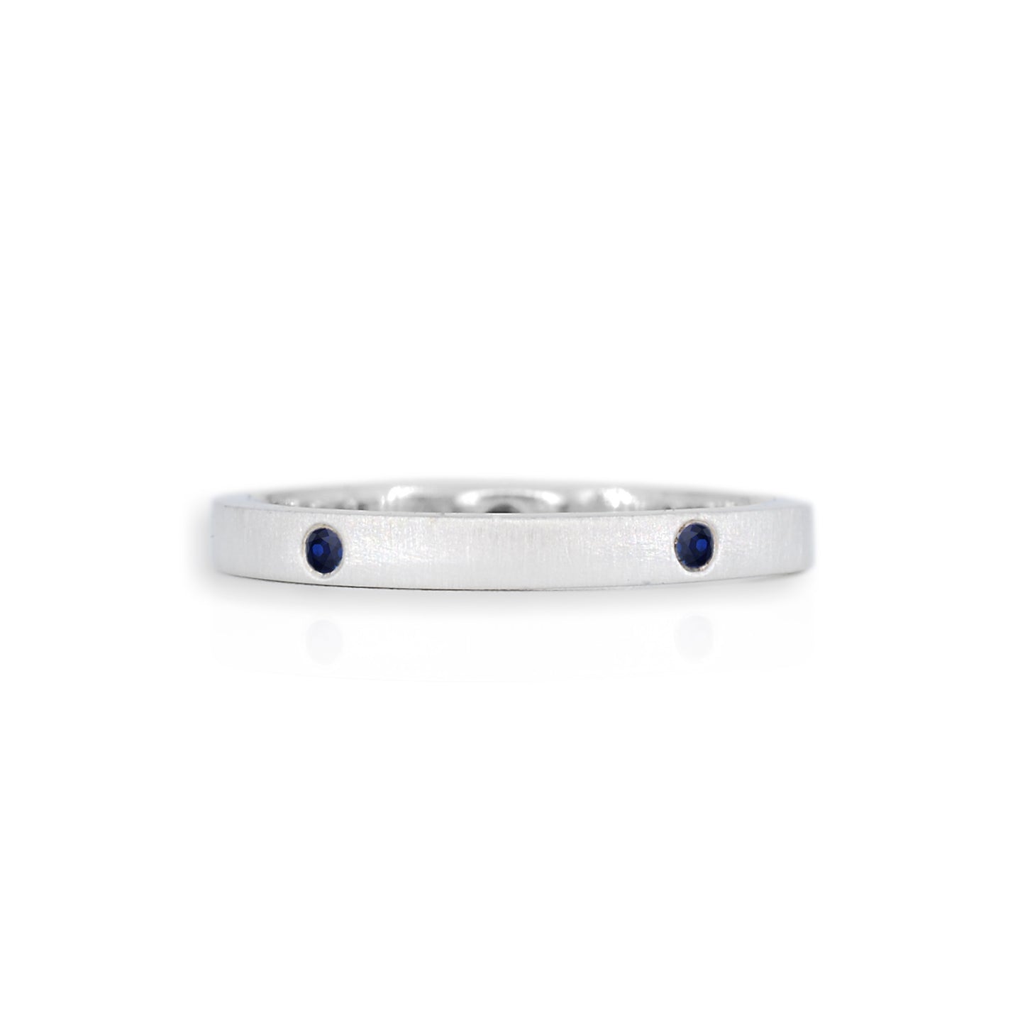 Satellite Silver Blue Sapphire Ring