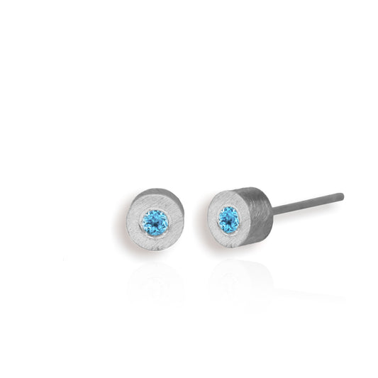 Storm Silver Blue Topaz Earrings