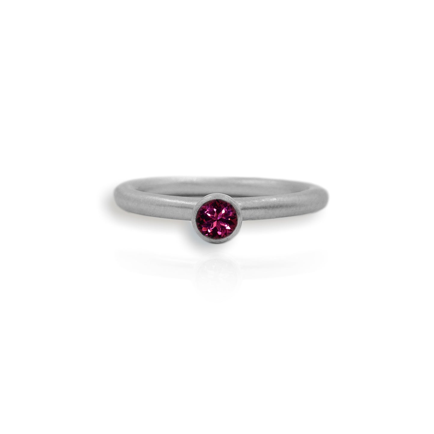 Tropical Storm Silver Rhodolite Garnet Ring