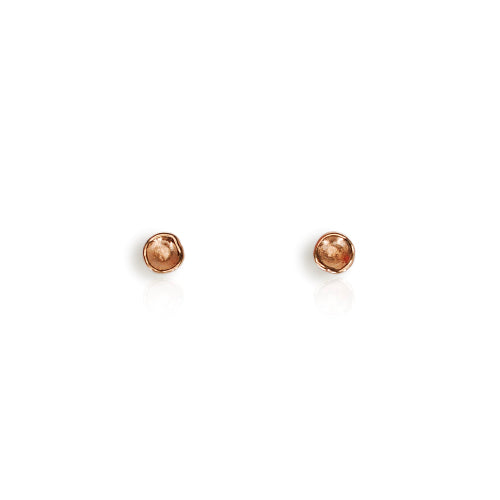 Organic 9ct Rose Gold Super Mini Earrings